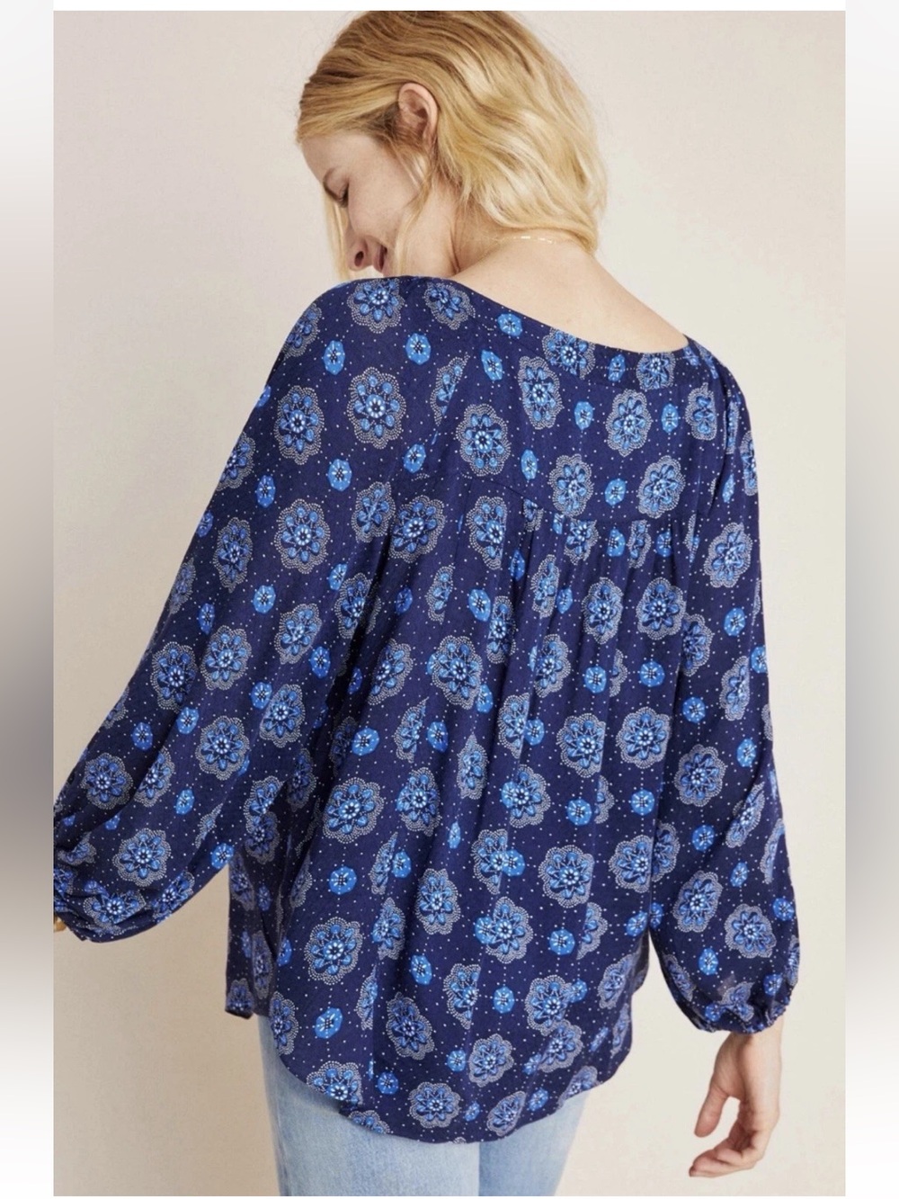 NWT Anthropologie Maeve Peasant Style Blouse. Size 4 - Picture 8 of 11